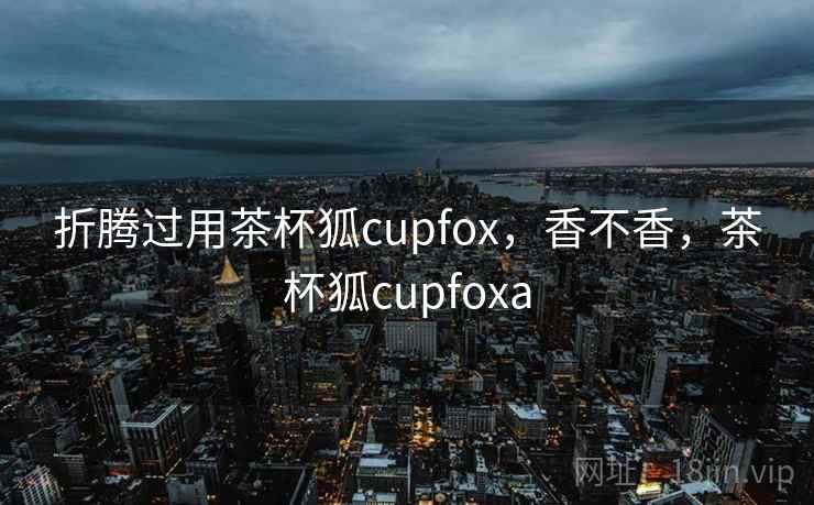 折腾过用茶杯狐cupfox，香不香，茶杯狐cupfoxa